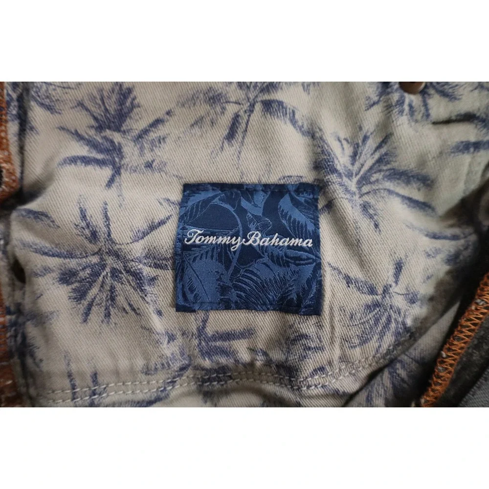 Mens Tommy Bahama Jeans Gray Size 38x30 Indigo Palms Cotton Viscose Stretch